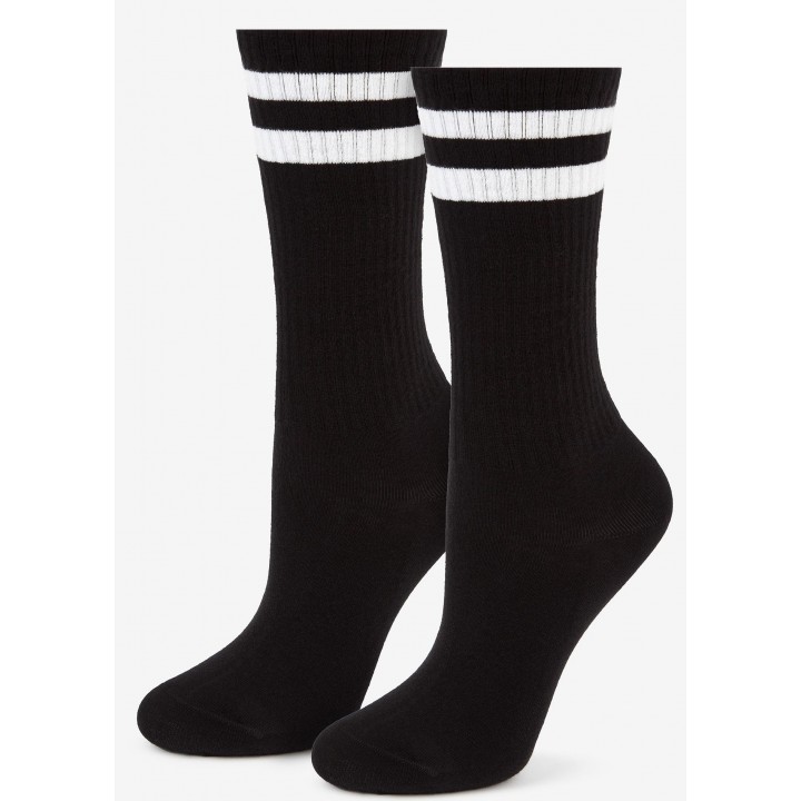 Женские носки Marylyn с двумя лямками, черно-белые, размер 36/40