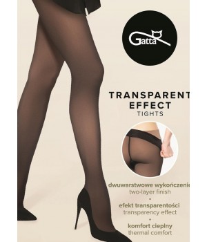 Колготки GATTA с прозрачным эффектом, 50 шт., шоколадный/телесный/M