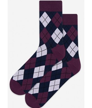 Мужские повседневные носки WOLA PERFECT WZ154, цвет красный сливовый, размер 39/41