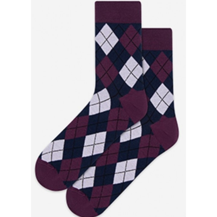 Мужские повседневные носки WOLA PERFECT WZ154, цвет красный сливовый, размер 39/41