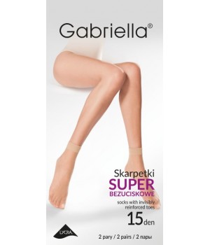 Жіночі гладкі шкарпетки gabriella skarpetki super bezuciskowe 15 den (2 пари) one size