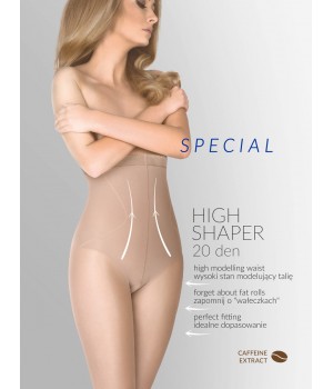 Корекційні жіночі колготки з утягуючими шортами gabriella high shaper 20 den 4