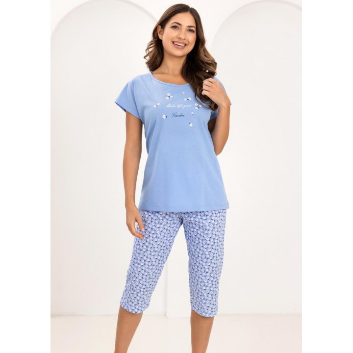 Женская пижама REGINA 735, синяя, размер XL