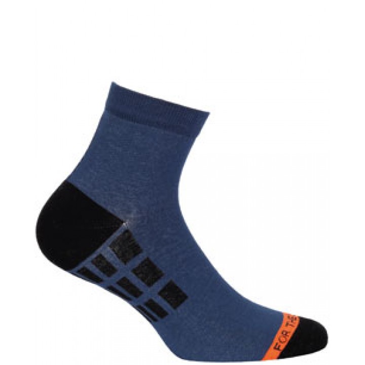 Мужские носки до щиколотки WOLA SPORT W 996 темно-синие, размер 44/46