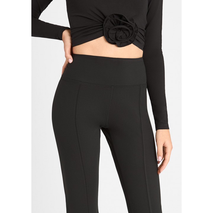 Леггинсы Marylyn 853, расклешенные, черные /M