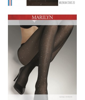 Колготки 3/4 кольору MARILYN MILENIUM STARS 20 чорно-сірого кольору