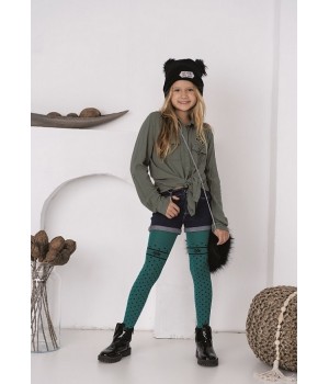 ЗИМОВІ КОЛГОТКИ KNITTEX 122-128 зелені