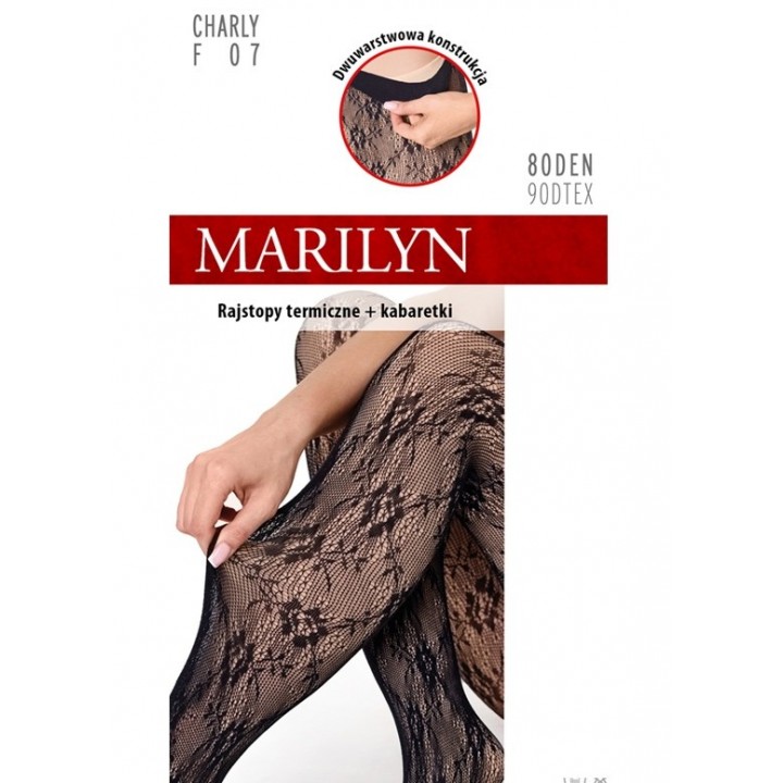Колготки MARILYN CHARLY F07 ЧОРНИЙ/БЕЖЕВИЙ 1/2