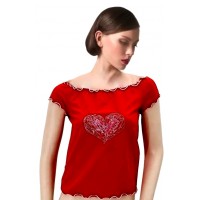 Футболка GATTA LOVE L, красная