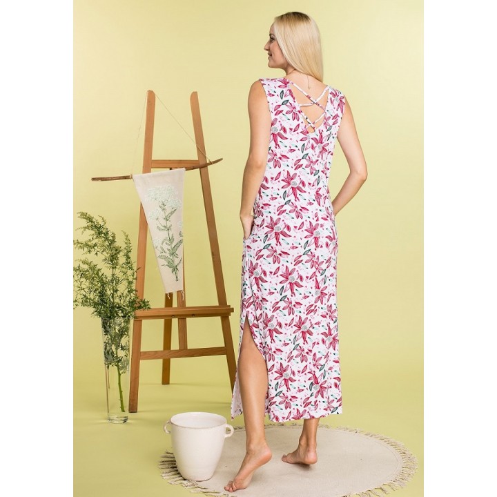 SUKIENKA KEY LHD-505 A20 L biały - czerwony