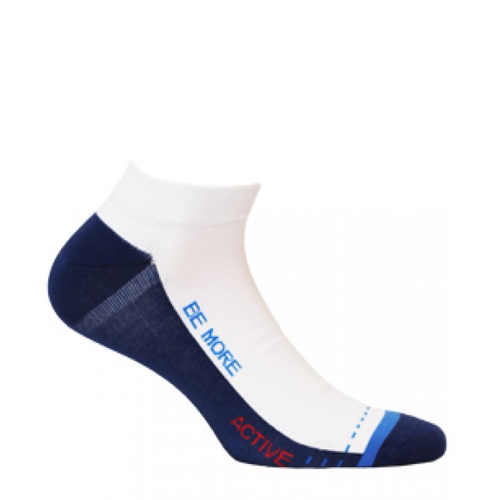 STOPKI WOLA WZOROWANE MĘSKIE W998 WHITE 44/46