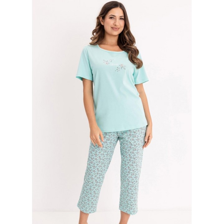 Женская пижама REGINA 736, зеленая /XL