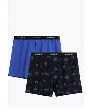 Боксерские шорты ATLANTIC 2MBX-093 WL26, черные/синие, размер XXL