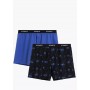 Боксерские шорты ATLANTIC 2MBX-093 WL26, черные/синие, размер XXL