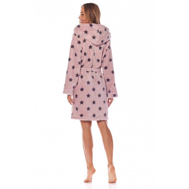 Банный халат L&L для женщин, размер 9135, балетный, размер M, балетный, оникс.