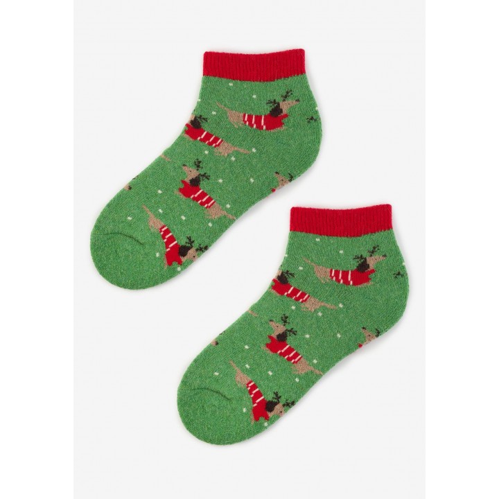 ЖІНОЧІ МАТРОВІ ШКАРПЕТКИ MARILYN ANGORA B38 ЗЕЛЕНІ