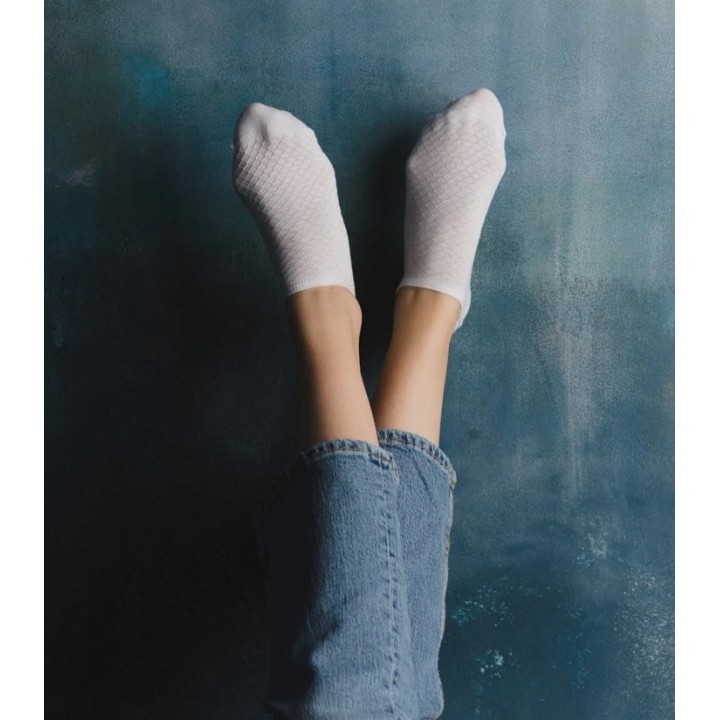 STOPKI STEVEN 066 AŻUR 3D BIAŁE 38/40