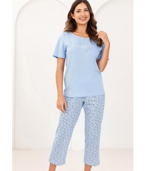 Женская пижама REGINA 736, синяя / XXL