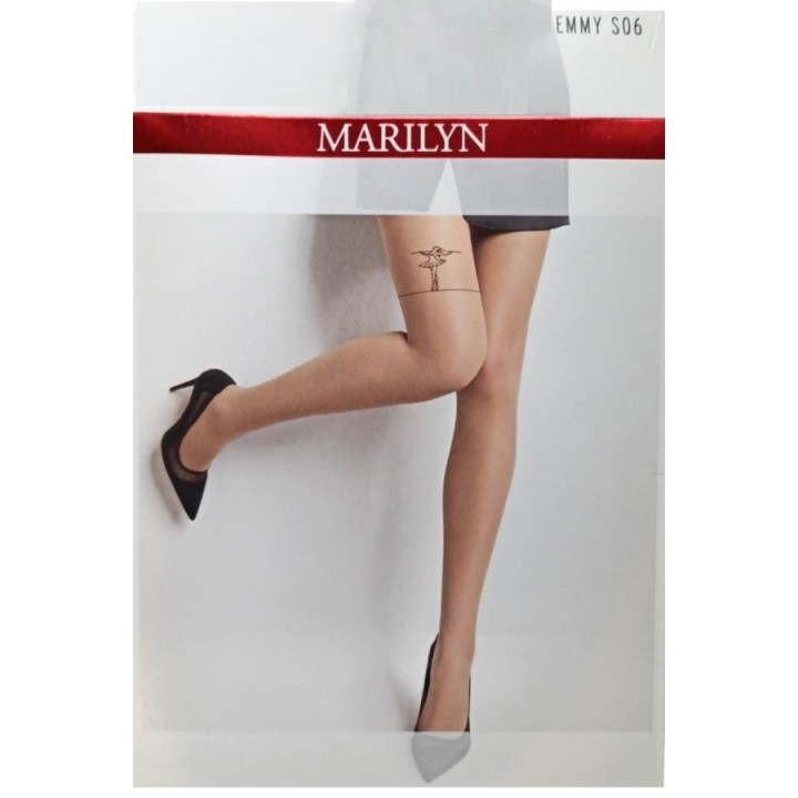 Колготки MARILYN EMMY S06, колір VISONE/ЧОРНИЙ, 1/2