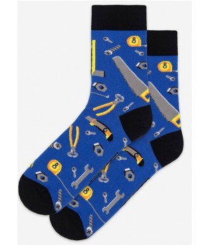 Мужские повседневные носки WOLA PERFECT WZ143 синие, размер 45/47