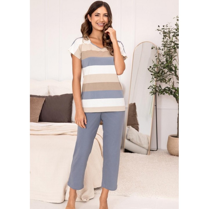 Женская пижама REGINA 741 серого цвета / XXL