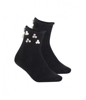 Женские носки WOLA с аппликацией W003, черные