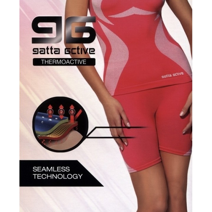 ЖІНОЧІ КОРОТКІ ТЕРМОЛЕГІНСИ GATTA GAT, розмір XL, рожеві