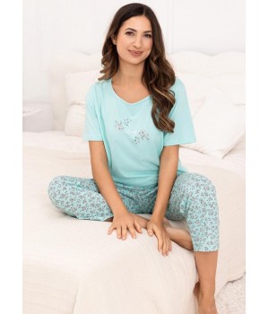 Женская пижама REGINA 736, зеленая / XXL