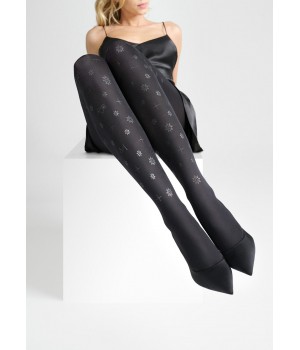 Колготки MARILYN EMMY X21 3/4 кольору червоного вина та чорного