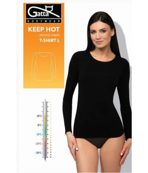 ЖІНОЧА ФУТБОЛКА GATTA L KEEP HOT ЧОРНА /XL