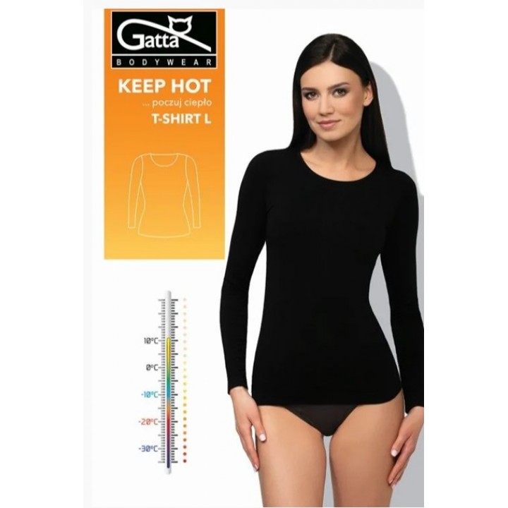 ЖІНОЧА ФУТБОЛКА GATTA L KEEP HOT ЧОРНА /XL
