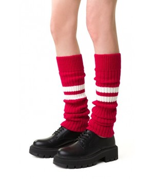 Стивен 068 Полосатые ноги Бордовый/Экру