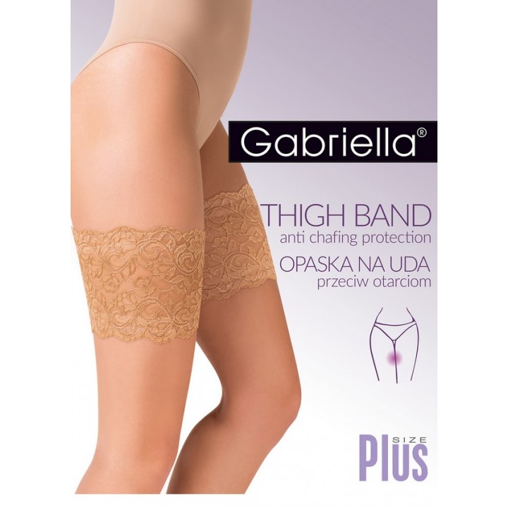 Мереживна стрічка на стегна GABRIELLA чорного кольору 1/2