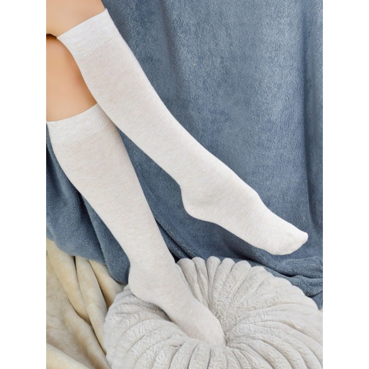 Высокие носки NOVITI SB158-W-01, бежевые, размеры 36-41