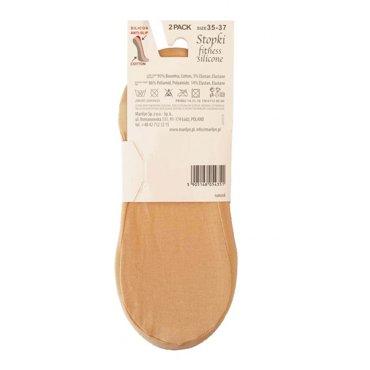STOPKI MARILYN DAMSKIE FITNESS SILICONE NAT 35/37