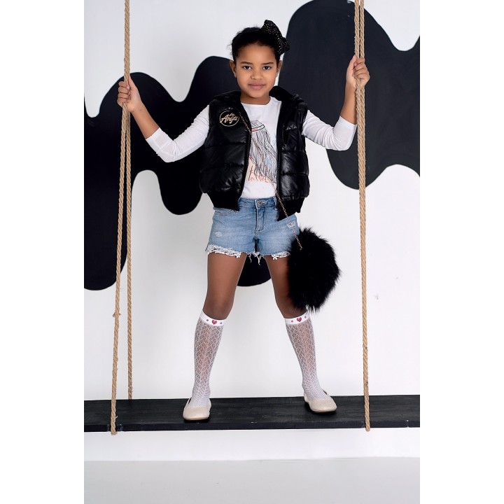 В'язані шкарпетки до коліна для дівчаток Helenka Bianco 18-22