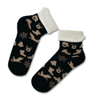 Махровые носки Marylyn Angora, 44 шт., универсальные, темно-синие.