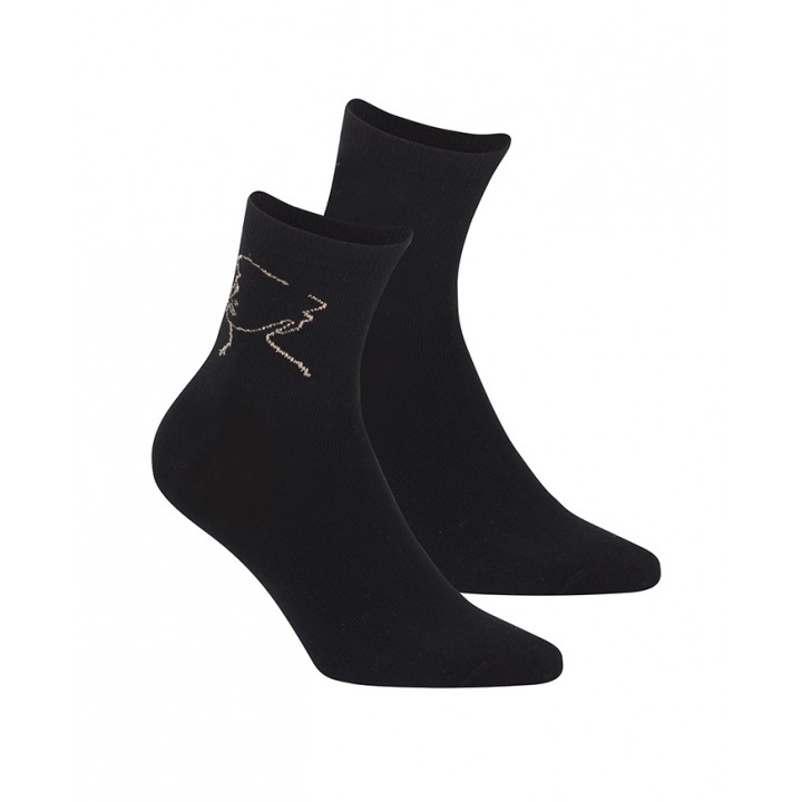 Женские черные носки WOLA с узором из люрекса W998