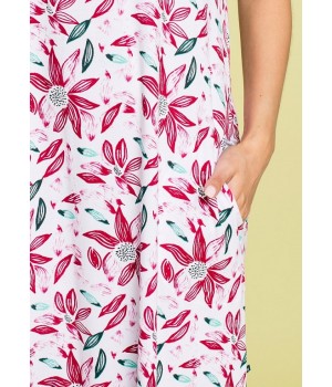 SUKIENKA KEY LHD-505 A20 XL biały - czerwony