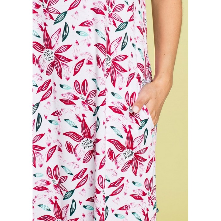 SUKIENKA KEY LHD-505 A20 XL biały - czerwony