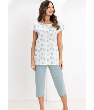 Женская пижама REGINA 730, зеленая /L