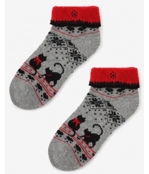 Махровые носки Marylyn Angora X47, универсальный меланж