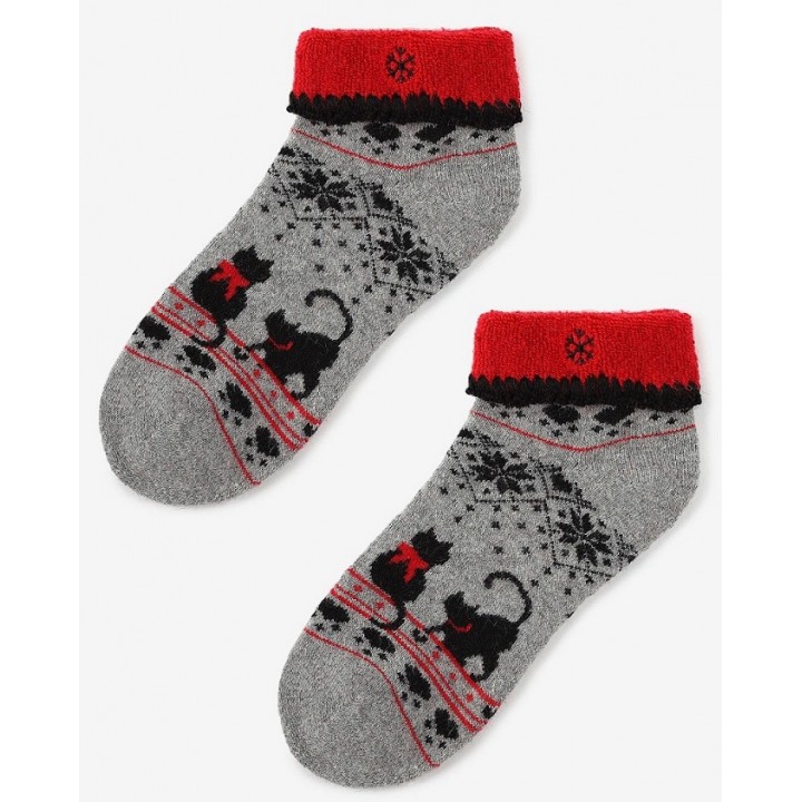 Махровые носки Marylyn Angora X47, универсальный меланж