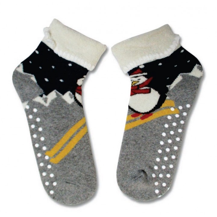 Махровые носки Marylyn Angora ABS, 46 пар, универсальные, темно-синие, серые.