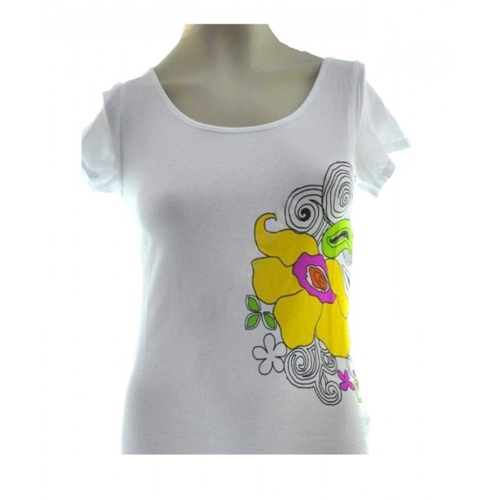 Футболка ATLANTIC LVS-293 БІЛА/КОЛЬОРОВА