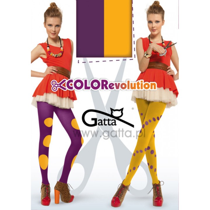 Колготки GATTA COLOREVOLUTION 40 2 фіолетово-медові