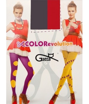 Колготки GATTA COLOREVOLUTION 40 4 червоно-сірі