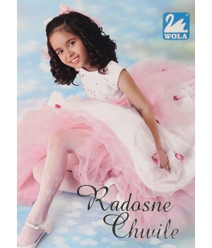 КОЛГОТКИ WOLA RAD CHWILE 6-11л 140-146 белые