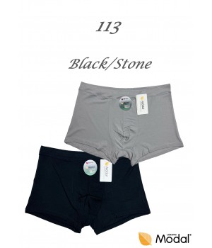 Чоловічі шорти DCPOLO 113 з модалу, 2 шт., чорний/сірий/XL