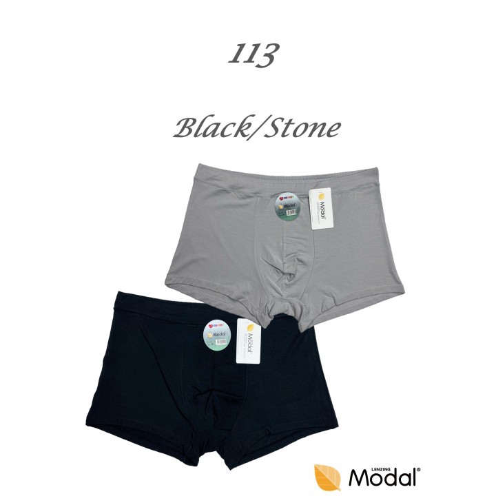 Чоловічі шорти DCPOLO 113 з модалу, 2 шт., чорний/сірий/XL